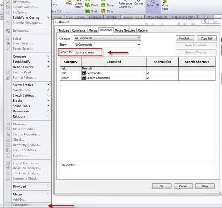 Command search 3 100 useful tips in Solidworks part 2