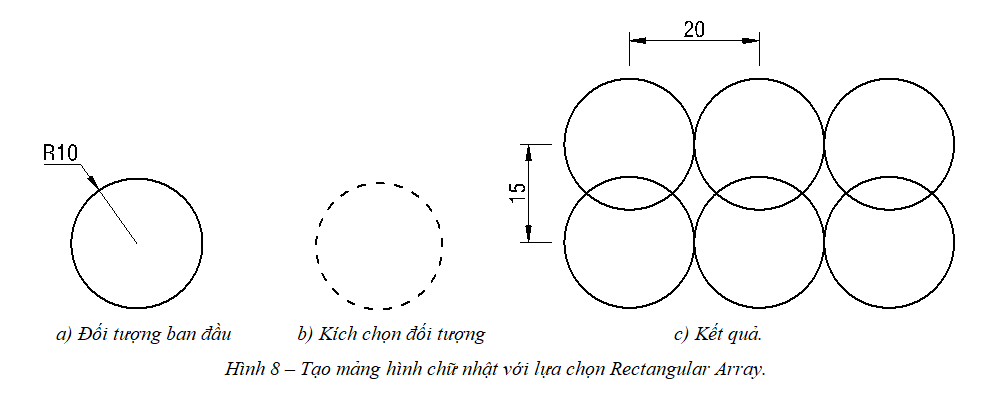 Lệnh Array trong CAD