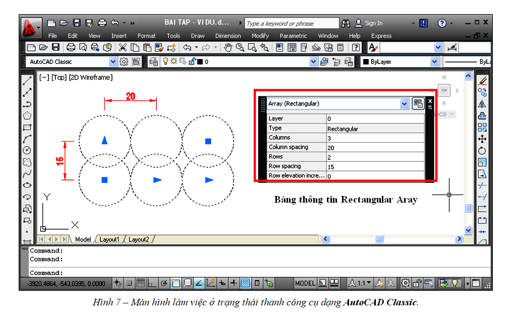 Lệnh Array trong CAD