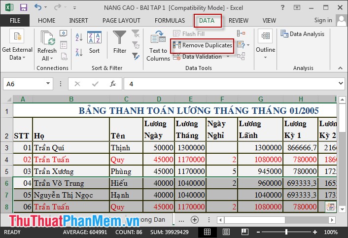 Remove Duplicate