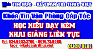 Khóa học tin văn phòng tốt nhất Hà Nội