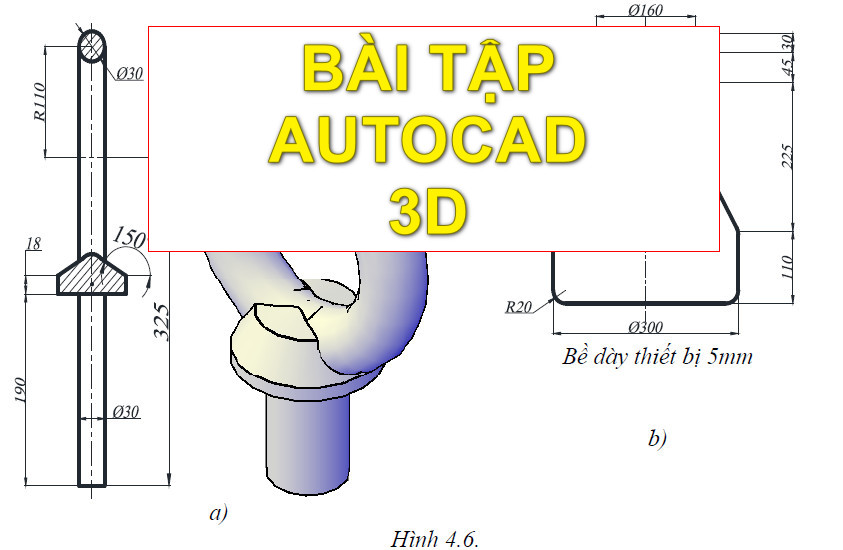 bài tập Autocad 3D