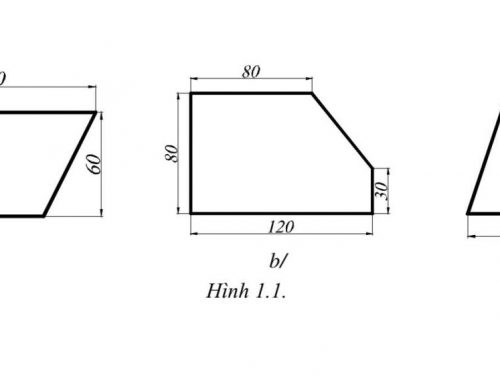 Bài tập AutoCad 2D - Bài số 1-1